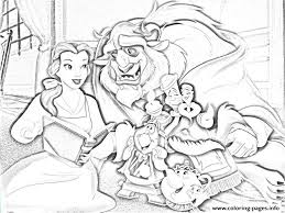 Use the paint bucket to fill in the spaces and you can have a super cool mask in minutes. Belle And Beast Sketch Disney Princess 095d Coloring Pages Printable