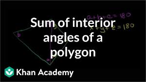 Sum Of Interior Angles Of A Polygon Video Khan Academy