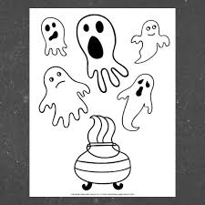 You may print in black and white or after youve colored the artwork. Ghost Coloring Pages Life Is Sweeter By Design