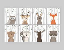 Woodland Nursery Decor Woodland Nursery Prints Forest Animals Etsy Animal Baby Room Baby Boy Nursery Art Nursery Art Boy