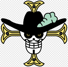 Skull with hat and cross art, Dracule Mihawk Roronoa Zoro Logo One Piece,  one piece, jolly Roger, smiley png | PNGEgg