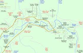 Yosemite Valley Trail Map Map Of The East End Of Yosemite Valley, Yosemite National Park, California