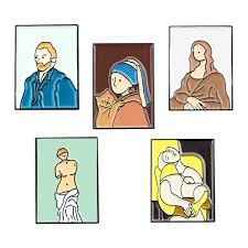 As told by ginger 8. Venus Van Gogh Mona Lisa Lapel Pin Enamel Brooches Drawing Pin For Clothes Backpack Cartoon Badges Jewelry Gift For Friends Kids Brooches Aliexpress