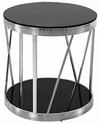 Walker edison modern coffee accent table living room, wave top, clear glass. Side Table Coffee Table Stainless Steel Round Glass Small Side Table Coffee Table Modern Minimalist End Tables Sofa Side Chairs Table Tea Table Color Silver Buy Online At Best Price In