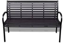 Festnight 3 Seater Outdoor Patio Garden Bench Porch Chair Metal Bench Porch Chairs Bench