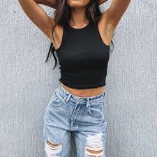 Black Boat Neck Crop Top Pin On F A S H I O N I N S P O