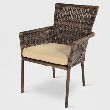 Monroe Stack Patio Dining Chair Brown Threshold Target Wicker Patio Chairs Patio Dining Chairs Patio Dining