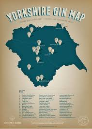 The Yorkshire Distilleries Gin Map Infographic Distillery Trail Yorkshire Gin Gin Distillery