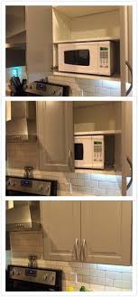 Custom Microwave Cabinet Built With Ikea Cabinets Sektion Does Not Have A Microwave S Simple Kitchen Remodel Kitchen Remodel Countertops Crown Molding Kitchen
