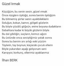 Guzel Irmak Ilhan Berk Siir Ilham