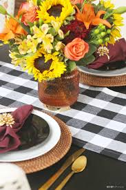 Temporarily unavailable at crossroads mall out of stock at crossroads mall edit store. Thanksgiving Tablescape Ideas With Buffalo Plaid Table Runner Black And White Fall Tablescape This Is Our Bliss This Is Our Bliss