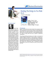 The spanish civil war proved to be a precursor to the eventual second world war. Building The Bridge As You Walk On It Leadership Domestic Violence