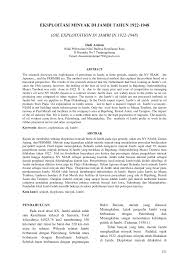 Alat tulis kantor › lain2 kertas › kertas minyak. Pdf Eksploitasi Minyak Di Jambi Tahun 1922 1948 Exploitation Jambi Oil In 1922 1948