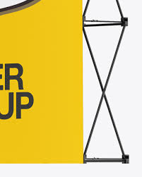 Free x banner mockup in psd. Banner Mockup In Outdoor Advertising Mockups On Yellow Images Object Mockups