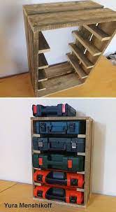 Diy Organizer Rack Plastic Tool Case Tool Case Reused Tool Boxes Old Tool Case Tool Rack Diyrack Werkzeugkasten Werkzeugkoffer Bastelmaterial Aufbewahrung