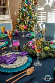 Free shipping on orders over $25 shipped by amazon. Peacock Themed Diy Christmas Table Decorations Jordan S Easy Entertaining