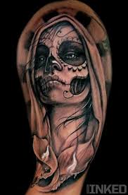 Santa Muerte La Santa Muerte 595x900 La Santa Muerte Zombie Tattoos Skull Girl Tattoo Last Rites Tattoo