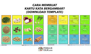 Kartu kosakata untuk belajar membaca (pdf) rp 55.000. Cara Membuat Kartu Kata Bergambar Download Template Penulis Cilik