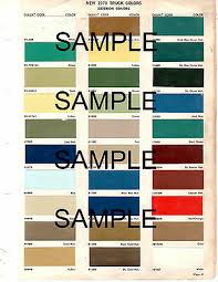 1988 Ford Truck Dupont Color Paint Chip Chart All Models