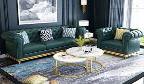 Centre table with marble top. Italian Style Luxury Stainless Steel Sofa Set Royalzig