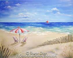 Late Afternoon At The Shore Sc293 Beach Scene Painting Beach Mural Summer Painting