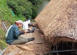 茅葺き 屋根 トタン
