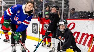 Megan Keller Inspires Young Hockey Players at Devils Clinic