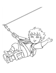 Just make sure that you control the coloring pages because your printer may need ink! Diego Ziplining In Go Diego Go Coloring Page Netart
