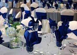 Royal Blue Gray Wedding Ballroom At Oak Ridge Decor By Festivitiesmn Com Grey Wedding Decor Royal Blue Wedding Navy Blue Decor