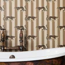 Prowl Wallpaper Clay Cedar Animal Wallpaper House Of Hackney Wallpaper Luxury Interior