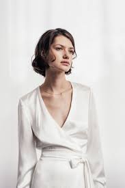Lilly Ingenhoven Bridal Separates And Dresses Miss Bush Minimal Wedding Dress Wrap Wedding Dress Contemporary Wedding Dress