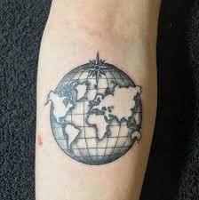 This belief was most prominent in the past when seafarers largely depended on compasses to. 31 Cool World Map Tattoos Gallery 2018 Tattoosboygirl Part 2 Get Free Tattoo Design Ideas