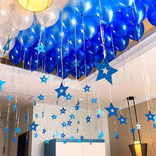 Party Propz Blue Metallic Balloons With Star Hanging Decoration Items |  Desertcart Malaysia