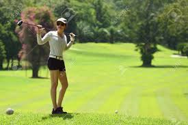 Golf is not only a popular sport that is watched all over the world, it is also famous for having a number of most beautiful and saxy female golfers. Asian Woman Playing Golf On A Beautiful Natural Golf Course Stock Photo Picture And Royalty Free Image Image 110013838