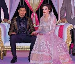 Amir Khan Faryal Makhdoom Valima Reception Wedding Nikah Outfit Walima Dress Desi Bride