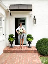 Metal Awning Just Like This On Window Above Front Door Wrought Iron Posts For Support But Straight Not Door Overhang Front Door Awning Beautiful Front Doors