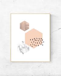 Geometric Peach Marble Rose Gold Wall Art Digital Prints Etsy In 2021 Free Printable Wall Art Geometric Wall Art Free Printable Art
