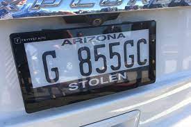 Stolen Arizona Approves Digital License Plates What If Your Car Could Alert Police When It S Stolen That S Just One Of Th License Plate Arizona High Tech