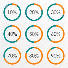 circle diagram set with percentage pie chart infographics template