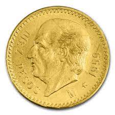 Des weiteren findet sich randständig ein münzumfassender zierrand. 10 Pesos Diez Estados Unidos Mexicanos Hidalgo Mexiko Goldmunze 1959 Aurofix Goldkauf24 Berlin