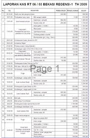 Buku ini merupakan contoh laporan yang paling sederhana karena tidak menyantumkan uang. Kas Rt06rw03