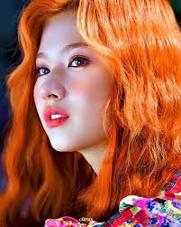 Sana Orange Hair In 2020 Orange Hair Hair Top Music