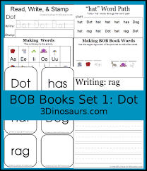 Beginning readersteach a child letter sounds with bob books set 1! 3 Dinosaurs Early Reading Printables Bob Books Set 1