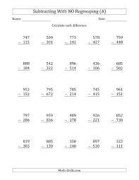 This mixed problems worksheet may be configured for adding and subtracting 2, 3, and 4 digit problems in a vertical format. The 3 Digit Minus 3 Digit Subtraction With No Regrouping A Math Worksheet From The Subtr With Images Addition Worksheets Subtraction Worksheets 2nd Grade Math Worksheets
