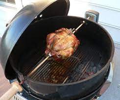 With a grill (charcoal or gas), a rotisserie kit, and a chicken, you can achieve a much tastier meal at balancing the chicken on the rotisserie makes sure it cooks evenly and doesn't burn out the rotisserie chicken is grilled indirectly. Rotisserie Chicken Recipe On A Charcoal Grill Rotisserie Chicken Charcoal Grill Rotisserie Chicken Recipes