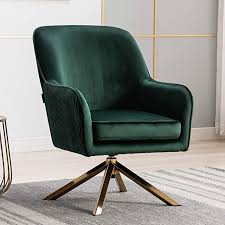 Side chairs, armchairs, mid century modern and contemporary, small chairs, lounge chair and 11 types of accents chairs for living room:107 photo. Amazon Com Artechworks Modern Velvet Swivel Accent Chair Lounge Chair With X Typed Four Polished Golden Legs Rel Living Room Chairs Chair Upholstered Chairs