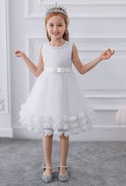 New now robe à volants broderie suisse. Robe De Ceremonie Blanche Pour Les Petites Filles A Partir D Un An