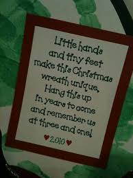 Little Hands And Tiny Feet Wreath Poem Preschool Christmas Christmas Crafts Christmas Crafts For Kids