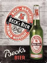 Beck S Bier Bottle Metalen Wandbord In Relief 30 X 40 Cm Fles Bier Metalen Borden