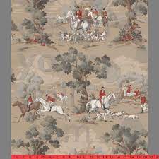 Fox Hunt Paper Scene Wallpaper Hunting Wallpaper Vintage Wallpaper